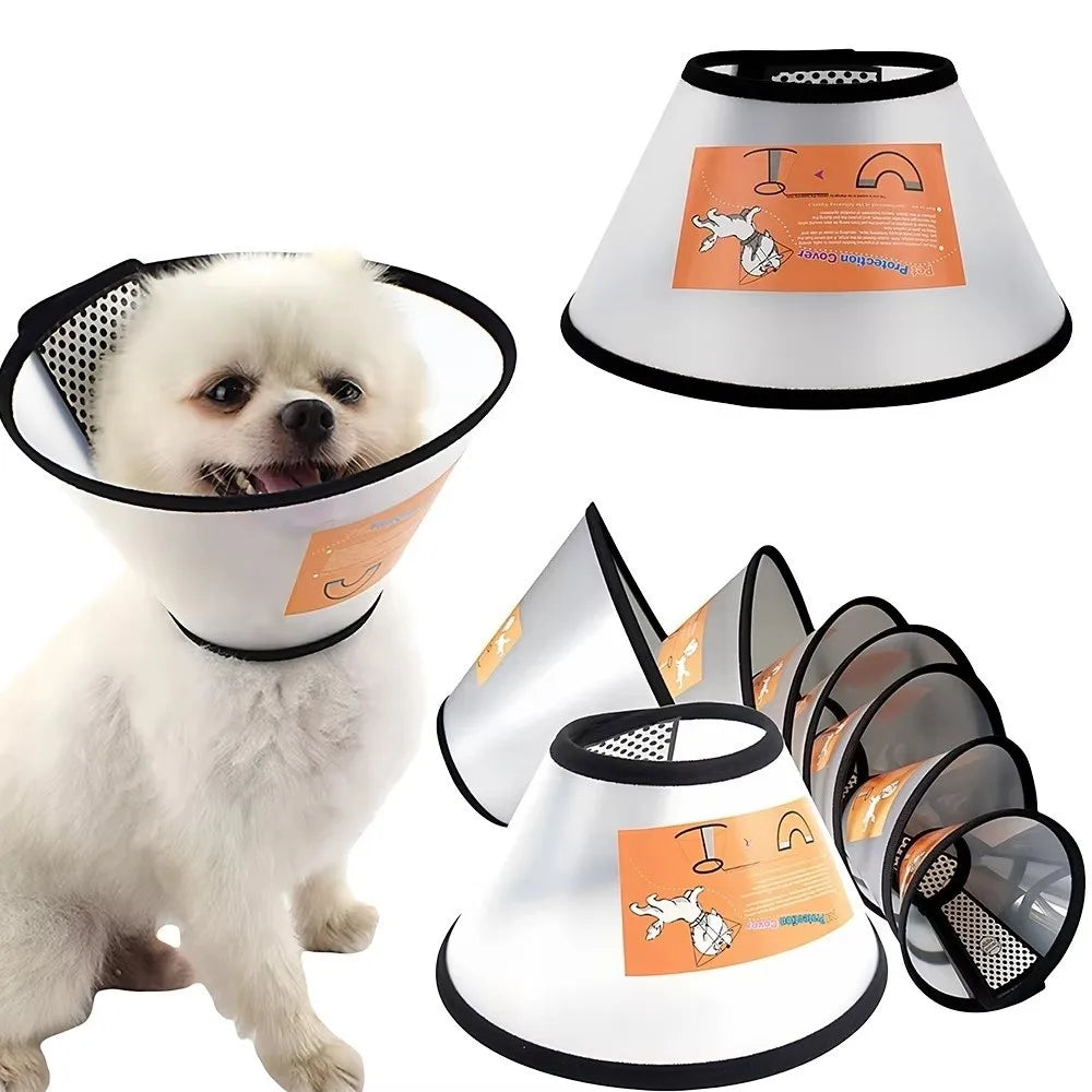 Cubierta Protectora Ajustable para Mascotas, Anti-Lamido, Anti-Mordida, Collar de Recuperación, Anti-Arañazos, Protección para Heridas