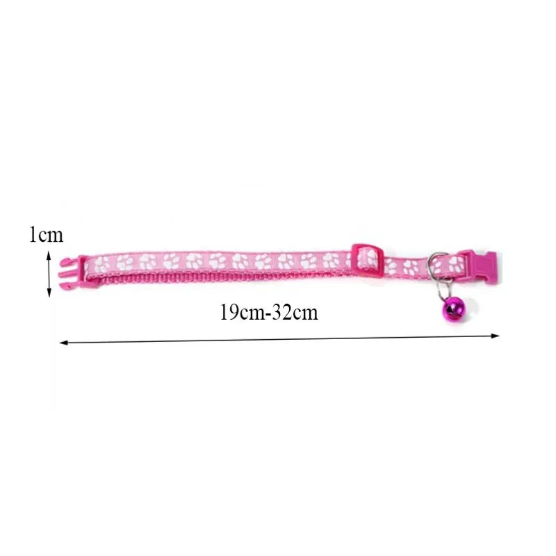 Collar de moda para gatos, con diseño colorido y campana, ajustable, para gatos y gatitos, collar con anillo DIY, accesorios para mascotas