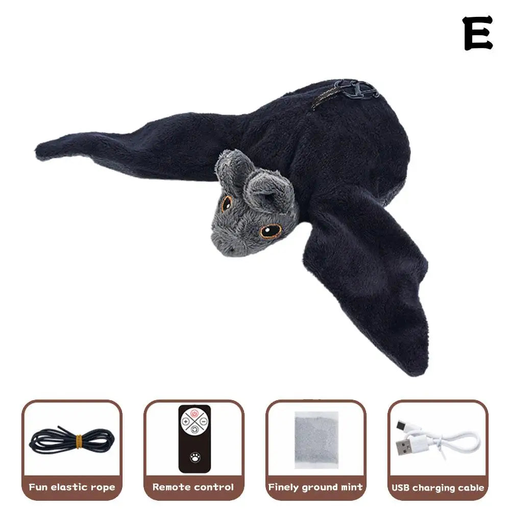 Pájaro interactivo de peluche negro con ojos amarillos, color E